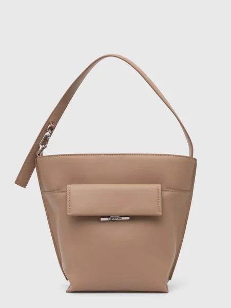 Чанта Calvin Klein бежово кафяво