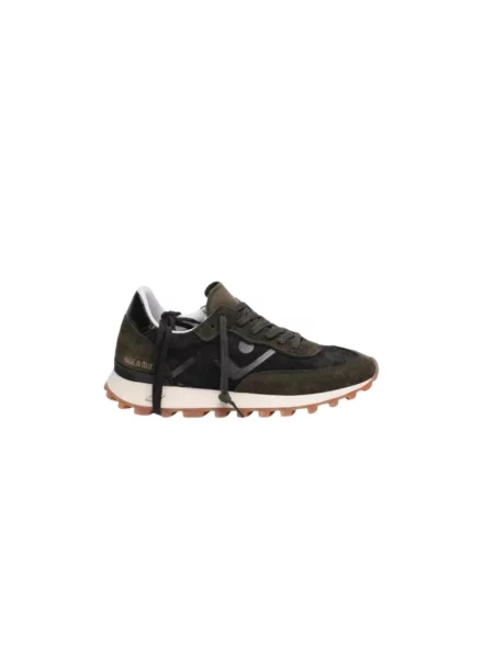 Sneakersy No Map Society skórzane zielone