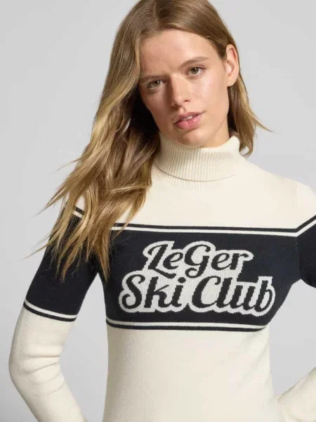 Golf o kroju regular fit z mieszanki model ‘Elna’ Leger By Lena Gercke beżowy