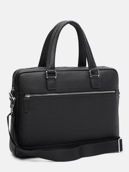 Кожаный портфель Borsa Leather черный