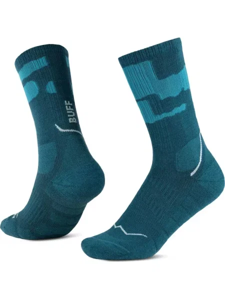 Skarpetki Buff MERINO MW CREW SOCKS TEAL niebieskie