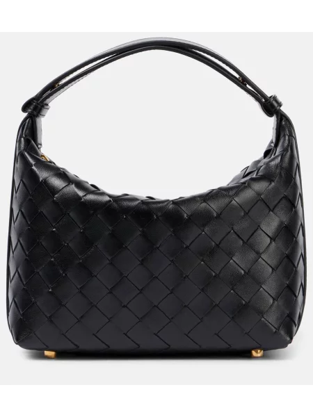 Geanta de piele Bottega Veneta Handle din piele negru