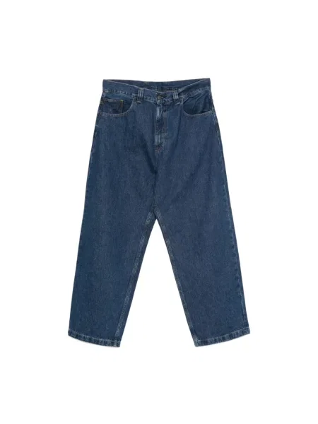 Jedwabne jeansy Carhartt Wip niebieskie