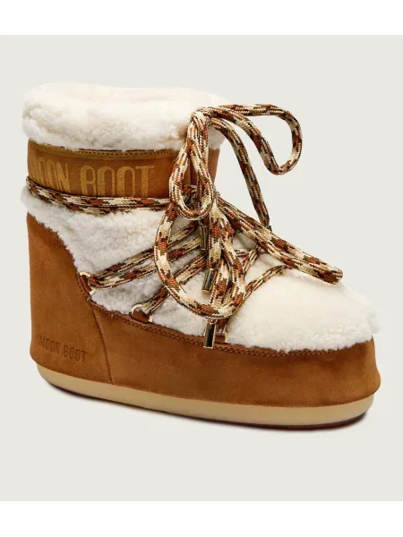Moon Boot Hótaposó MB Icon Low | shearling | hasított bőr barna