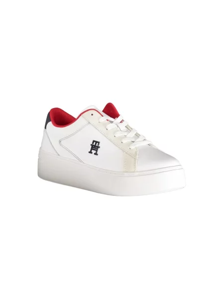 Trampki Tommy Hilfiger skórzane na platformie białe