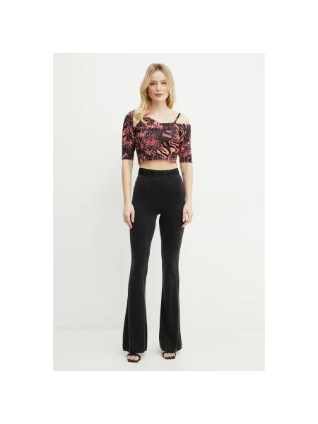 Versace Jeans Couture bluzka wzorzysta pomarańczowy