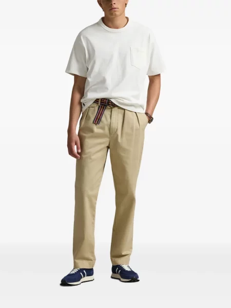 Pletene sportske kratke hlače Polo Ralph Lauren s printom bijela