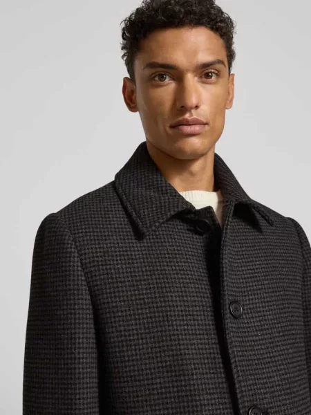 Płaszcz wełniany o kroju regular fit z wykładanym kołnierzem model ‘ARCHIVE’ Selected Homme