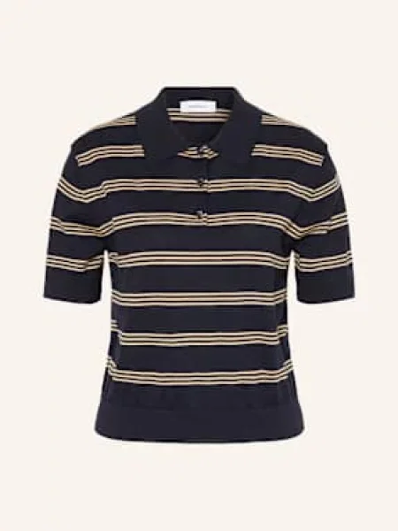 Darling Harbour Úpletová Polokošile navy / hazelnut tmavě modré