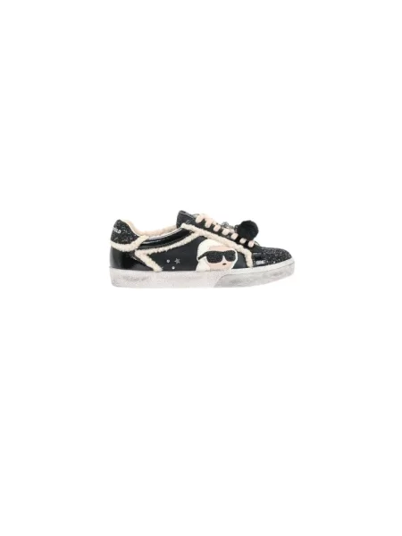 Sneakersy Karl Lagerfeld skórzane czarne