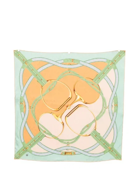 Fular Gucci de mătase verde