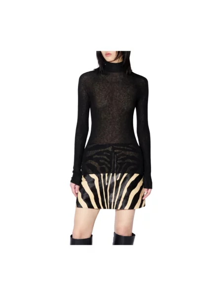 Sweter z golfem Liviana Conti do golfa czarny