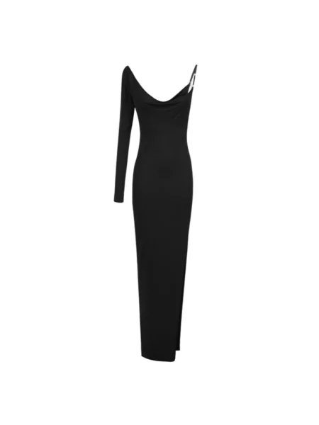 Sukienka wieczorowa Elisabetta Franchi z dżerseju czarna