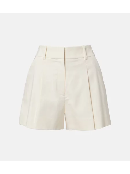 Pantaloni scurți Veronica Beard din țesătură twill alb