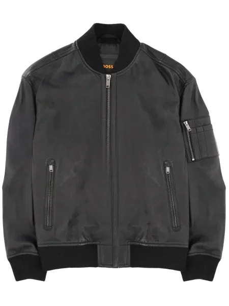 Geanta de piele Boss negru