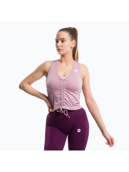 Tělocvična top Gym Glamour se stahovací šňůrkou růžový