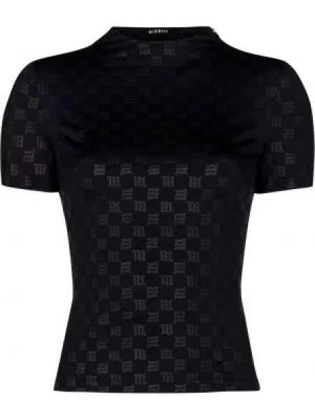 Tricou Misbhv cu imagine scurt negru