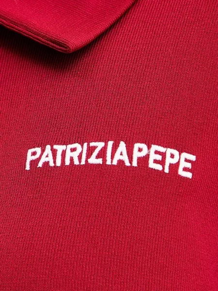 Свитер Patrizia Pepe с аппликацией красный
