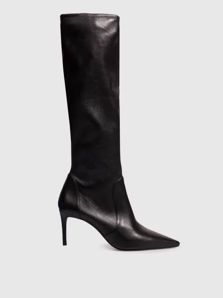 Кожаные сапоги Stuart Weitzman черные