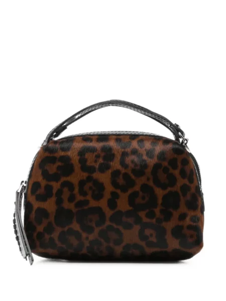 Geantă shopper Gianni Chiarini cu imagine cu model leopard maro