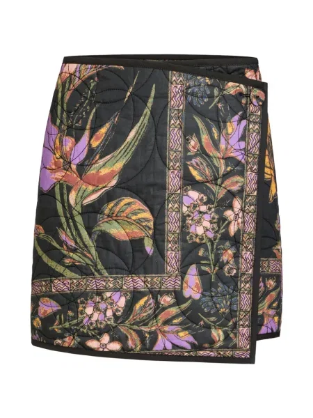 Matlasat fusta mini Marie Oliver cu model floral cu imagine negru