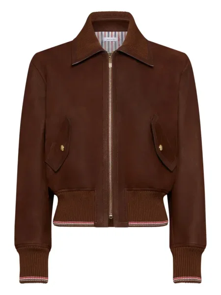 Geanta de piele Thom Browne maro