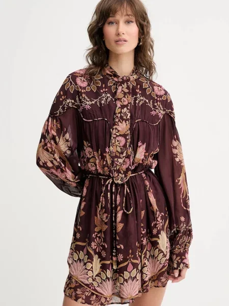 Farm Rio rochie mini evazați bordo