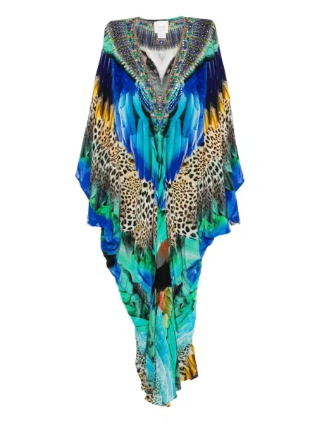 Rochie Camilla cu imagine de costum albastru