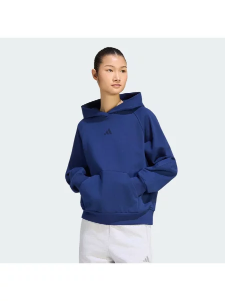 BLUZA Z KAPTUREM I MAŁYM LOGO ADIDAS KIT niebieska