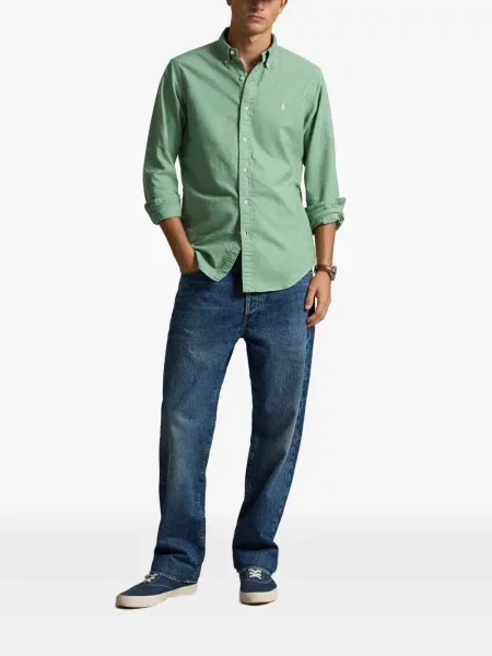 Șosete Polo Ralph Lauren cu broderie în carouri de flanelă verde