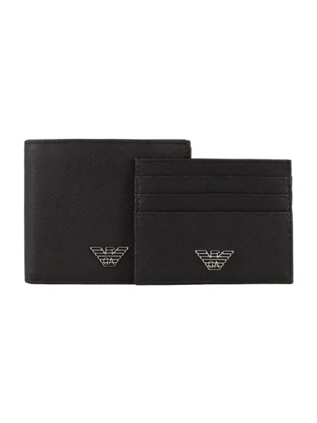 Zestaw portfel i etui na karty Emporio Armani czarny