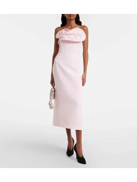 Rochie Magda Butrym de mătase de costum roz