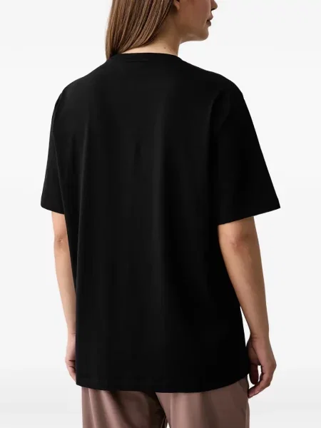 Тениска Ea7 Emporio Armani бродирана черно