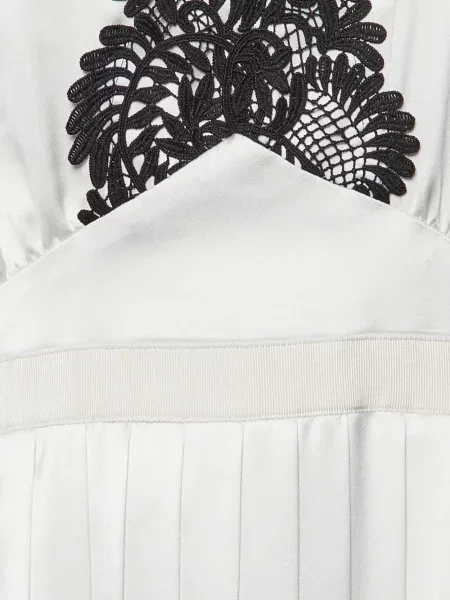 Rochie maxi Self-portrait din dantelă alb