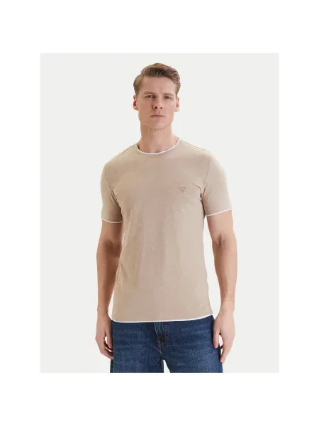 Guess Póló Slim Fit bézs