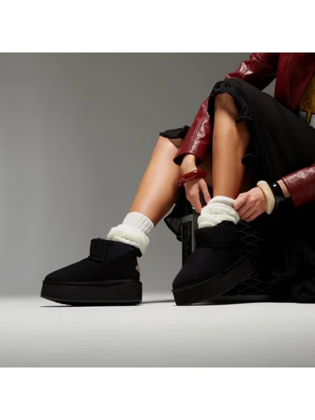 Велурени апрески Emu Australia Stinger Micro Flatform черно
