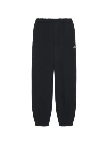 Pantaloni Lacoste alergare cu autograf negru