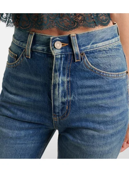 Blugi drepți Saint Laurent albastru