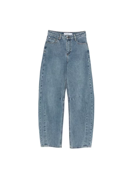 Szerokie jeansy Self-portrait niebieskie