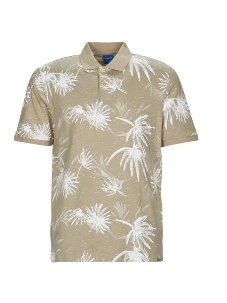 Polo majica Jack & Jones s kratkimi rokavi bež