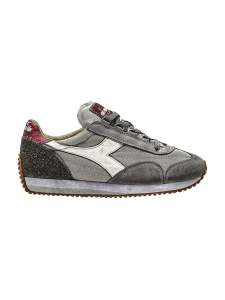 Lniane sneakersy Diadora z kamieniami szare