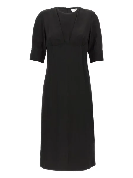 Rochie mini Sportmax cu decolteu rotund scurtă de costum negru