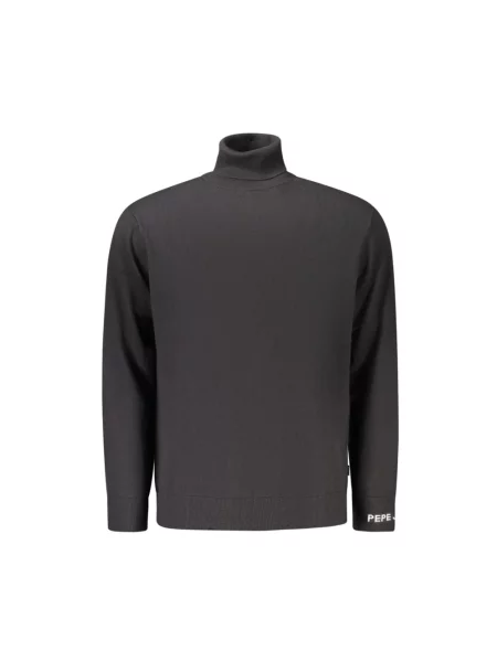 Sweter z golfem Pepe Jeans z długim rękawem czarny