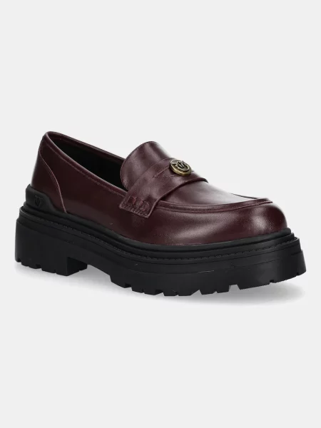 Mokasíny Pinko Mia 24 na platformě vínová