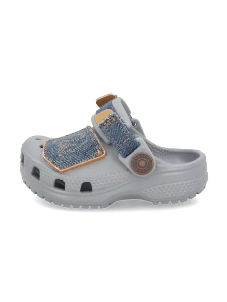 Dětské pantofle Crocs šedé