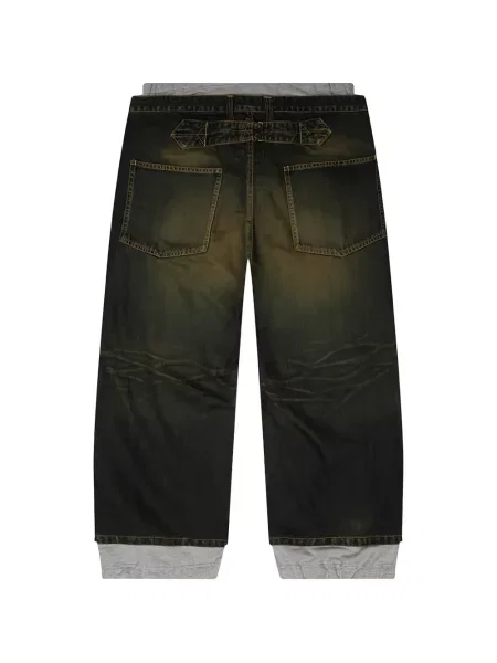 Blugi cu picior larg Maison Mihara Yasuhiro albastru