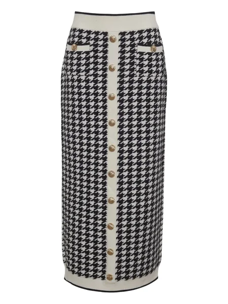 Spódnica midi Cara Cara w pepitkę do kolan