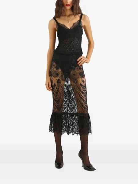 Top Dolce & Gabbana din dantelă negru