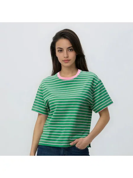 Csíkos ing Reserved zöld