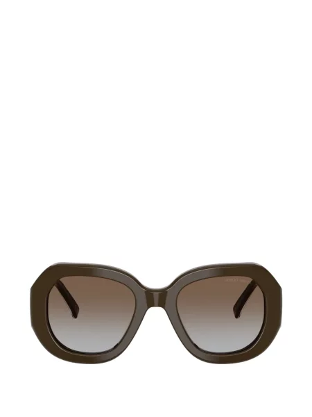 Ochelari de soare Giorgio Armani cu imprimeu geometric maro